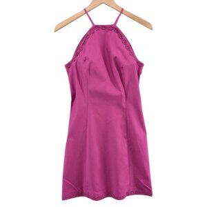 Crown Ivy Mini Halter Dress Solid Pink Weekend In Lisbon Sleeveless Size 2